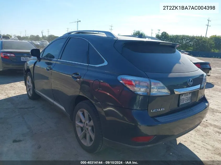 2T2ZK1BA7AC004398 2010 Lexus Rx 350