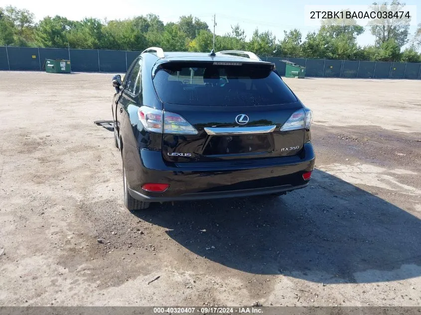 2T2BK1BA0AC038474 2010 Lexus Rx 350