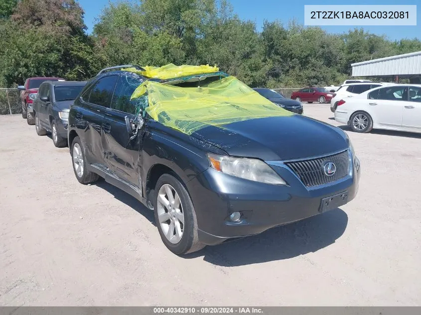 2010 Lexus Rx 350 VIN: 2T2ZK1BA8AC032081 Lot: 40342910