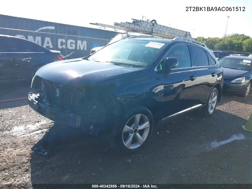 2010 Lexus Rx 350 VIN: 2T2BK1BA9AC061512 Lot: 40342956