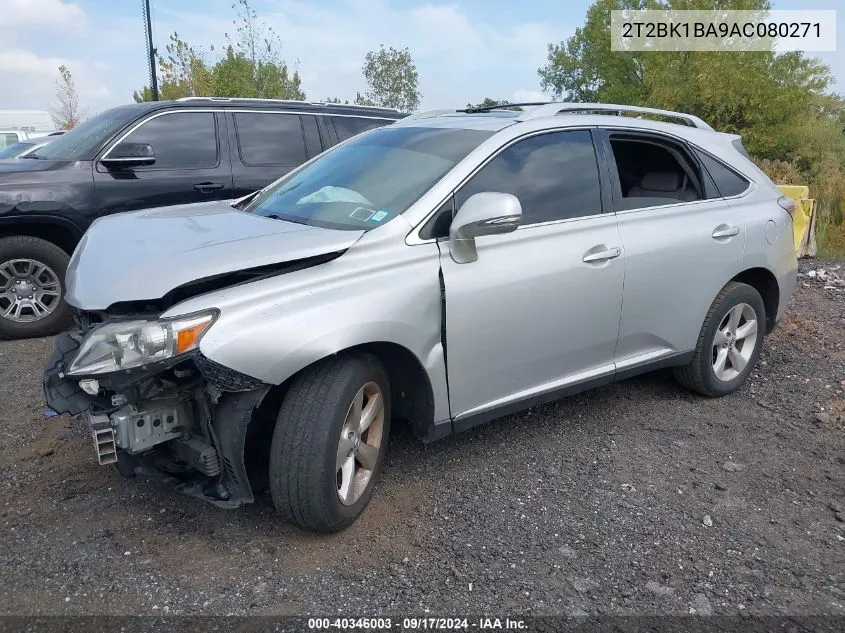 2010 Lexus Rx 350 VIN: 2T2BK1BA9AC080271 Lot: 40346003