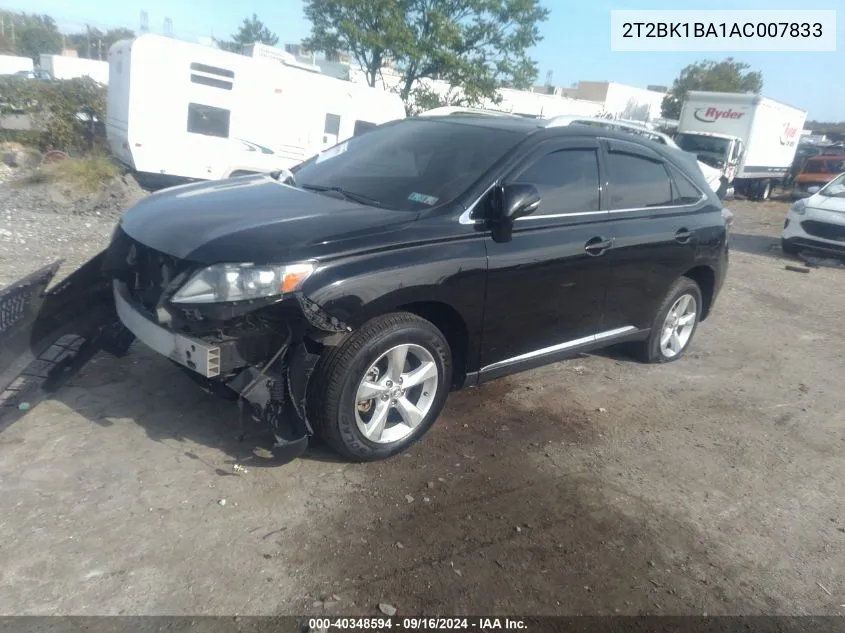 2T2BK1BA1AC007833 2010 Lexus Rx 350