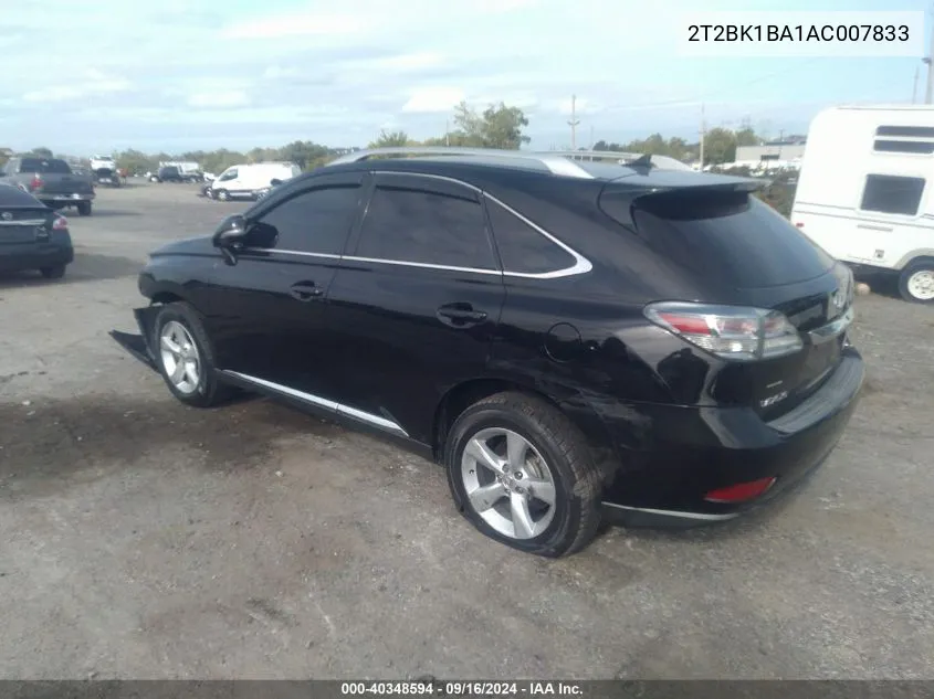 2T2BK1BA1AC007833 2010 Lexus Rx 350