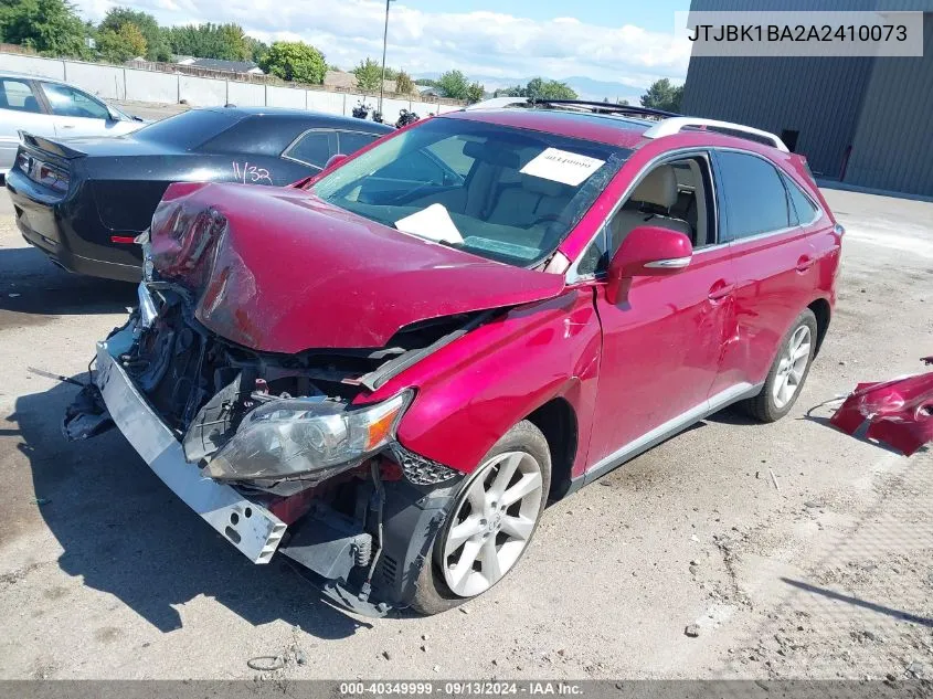 2010 Lexus Rx 350 VIN: JTJBK1BA2A2410073 Lot: 40349999