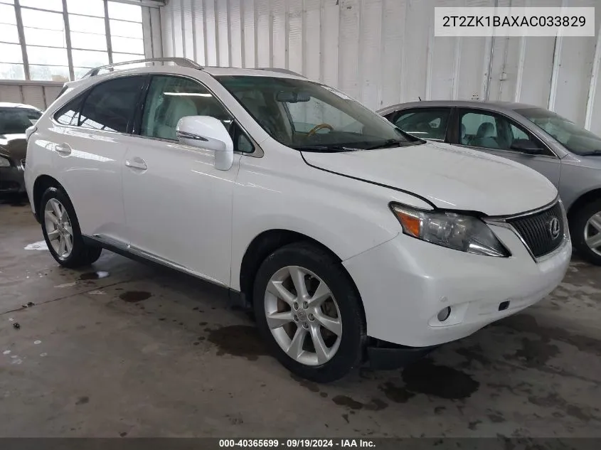 2T2ZK1BAXAC033829 2010 Lexus Rx 350