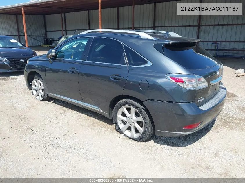 2010 Lexus Rx 350 VIN: 2T2ZK1BA7AC011187 Lot: 40366286