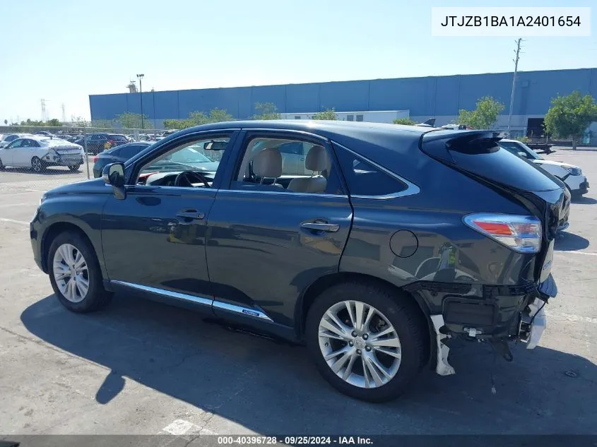 2010 Lexus Rx 450H VIN: JTJZB1BA1A2401654 Lot: 40396728