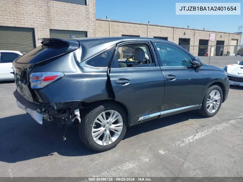 2010 Lexus Rx 450H VIN: JTJZB1BA1A2401654 Lot: 40396728