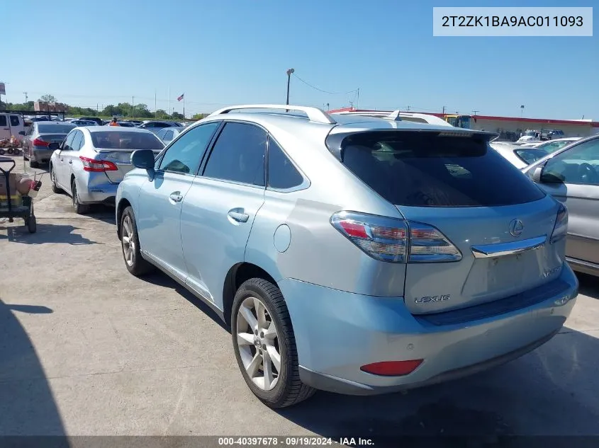 2010 Lexus Rx 350 VIN: 2T2ZK1BA9AC011093 Lot: 40397678