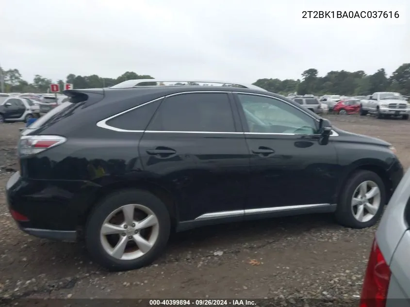 2010 Lexus Rx 350 VIN: 2T2BK1BA0AC037616 Lot: 40399894