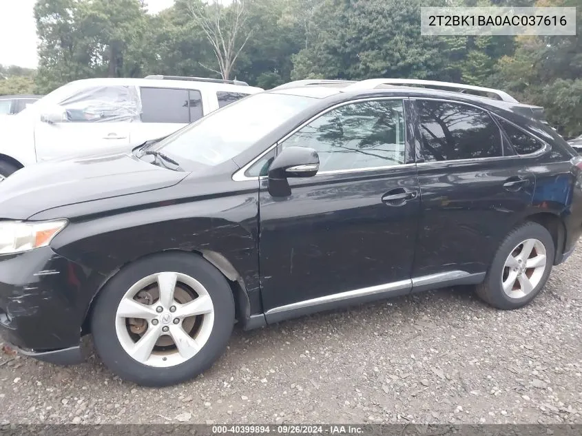 2010 Lexus Rx 350 VIN: 2T2BK1BA0AC037616 Lot: 40399894