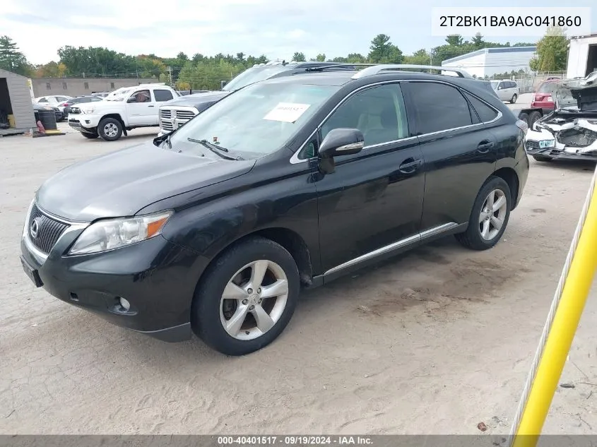 2010 Lexus Rx 350 VIN: 2T2BK1BA9AC041860 Lot: 40401517