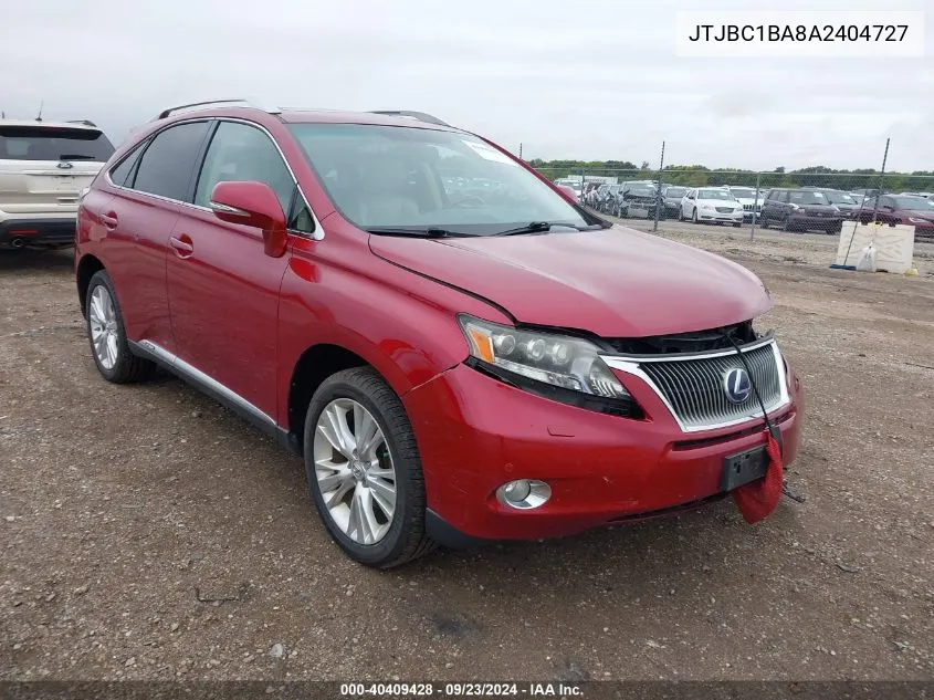 JTJBC1BA8A2404727 2010 Lexus Rx 450H 450