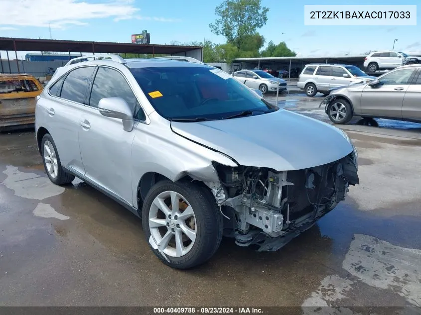 2010 Lexus Rx 350 VIN: 2T2ZK1BAXAC017033 Lot: 40409788