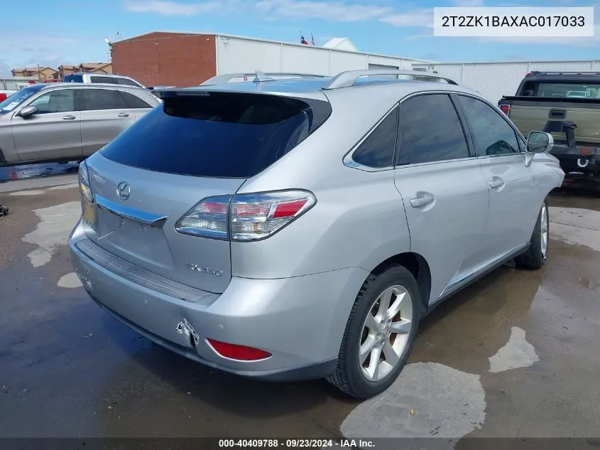 2010 Lexus Rx 350 VIN: 2T2ZK1BAXAC017033 Lot: 40409788