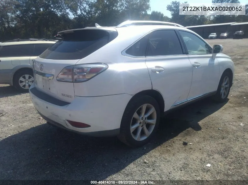 2T2ZK1BAXAC020062 2010 Lexus Rx 350