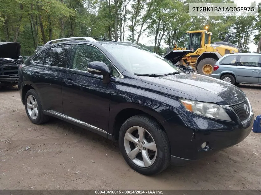 2010 Lexus Rx 350 VIN: 2T2BK1BA1AC058975 Lot: 40416015