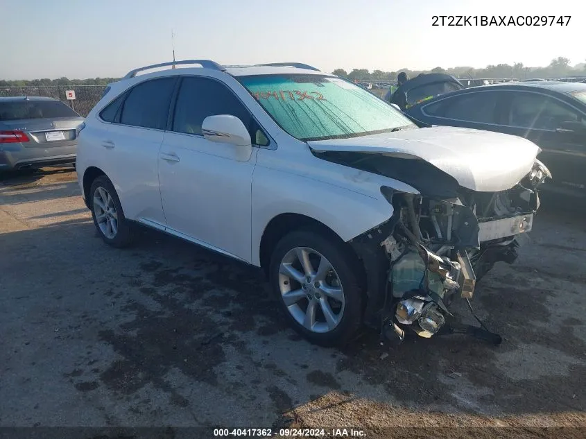 2T2ZK1BAXAC029747 2010 Lexus Rx 350