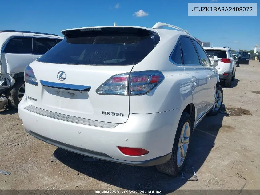 JTJZK1BA3A2408072 2010 Lexus Rx 350