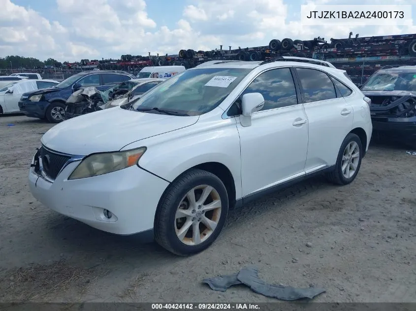 2010 Lexus Rx 350 VIN: JTJZK1BA2A2400173 Lot: 40424142