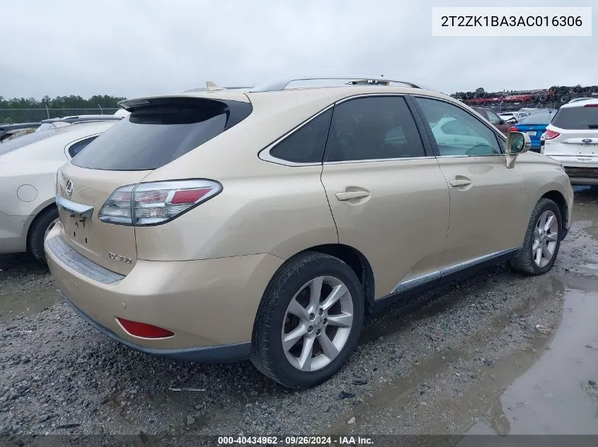 2T2ZK1BA3AC016306 2010 Lexus Rx 350 350