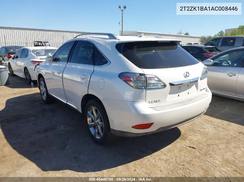 2T2ZK1BA1AC008446 2010 Lexus Rx 350