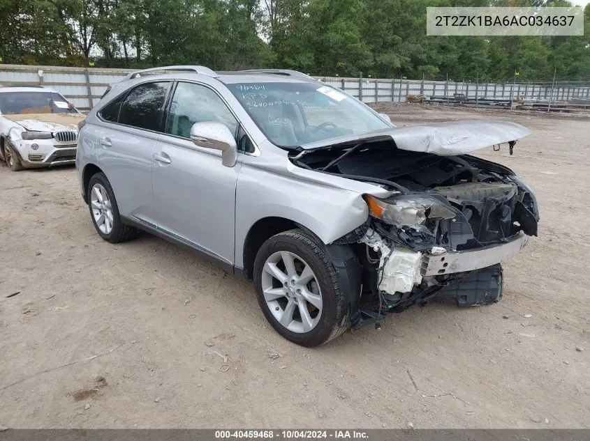 2010 Lexus Rx 350 VIN: 2T2ZK1BA6AC034637 Lot: 40459468