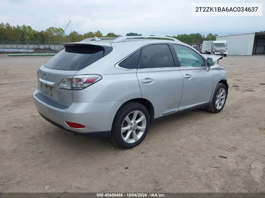 2010 Lexus Rx 350 VIN: 2T2ZK1BA6AC034637 Lot: 40459468