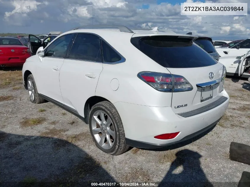 2010 Lexus Rx 350 VIN: 2T2ZK1BA3AC039844 Lot: 40470317