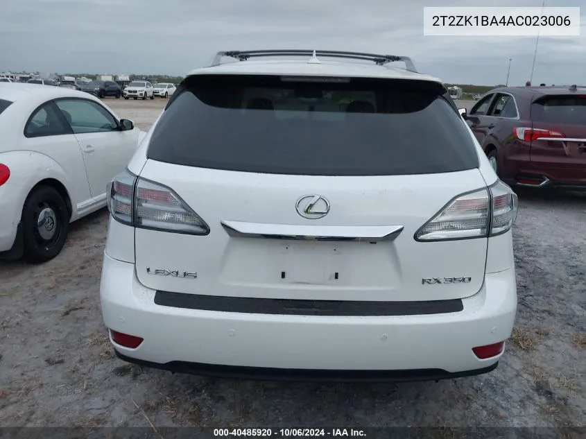 2010 Lexus Rx 350 VIN: 2T2ZK1BA4AC023006 Lot: 40485920