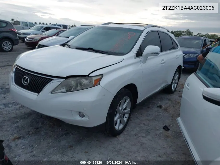 2010 Lexus Rx 350 VIN: 2T2ZK1BA4AC023006 Lot: 40485920