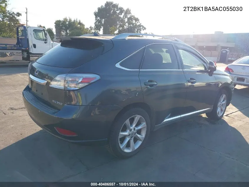 2010 Lexus Rx 350 VIN: 2T2BK1BA5AC055030 Lot: 40486557