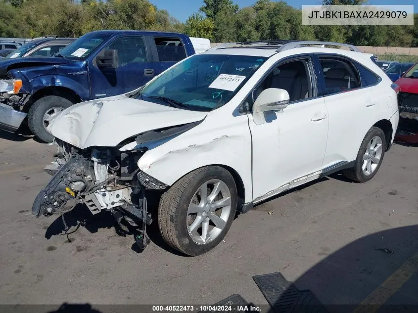 2010 Lexus Rx 350 VIN: JTJBK1BAXA2429079 Lot: 40522473