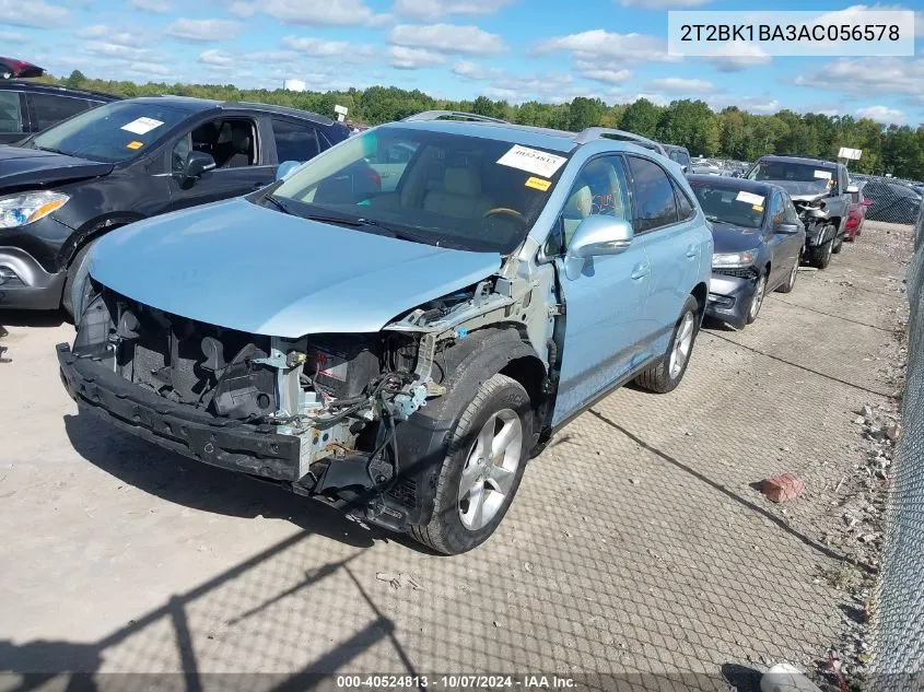 2010 Lexus Rx 350 VIN: 2T2BK1BA3AC056578 Lot: 40524813