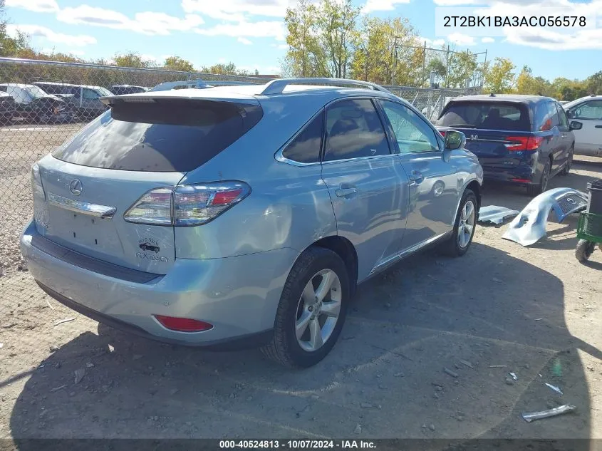 2010 Lexus Rx 350 VIN: 2T2BK1BA3AC056578 Lot: 40524813