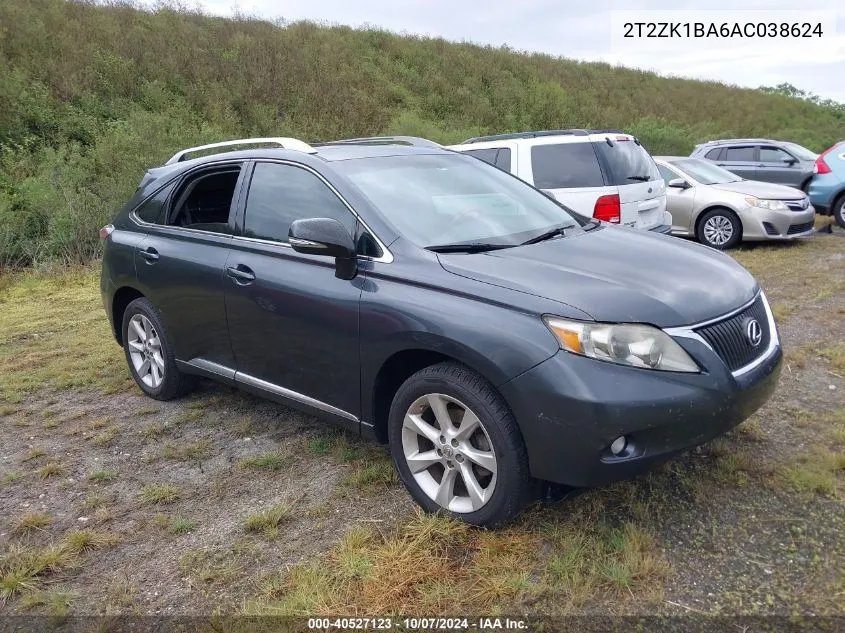 2010 Lexus Rx 350 VIN: 2T2ZK1BA6AC038624 Lot: 40527123