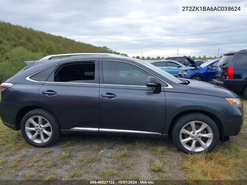 2010 Lexus Rx 350 VIN: 2T2ZK1BA6AC038624 Lot: 40527123