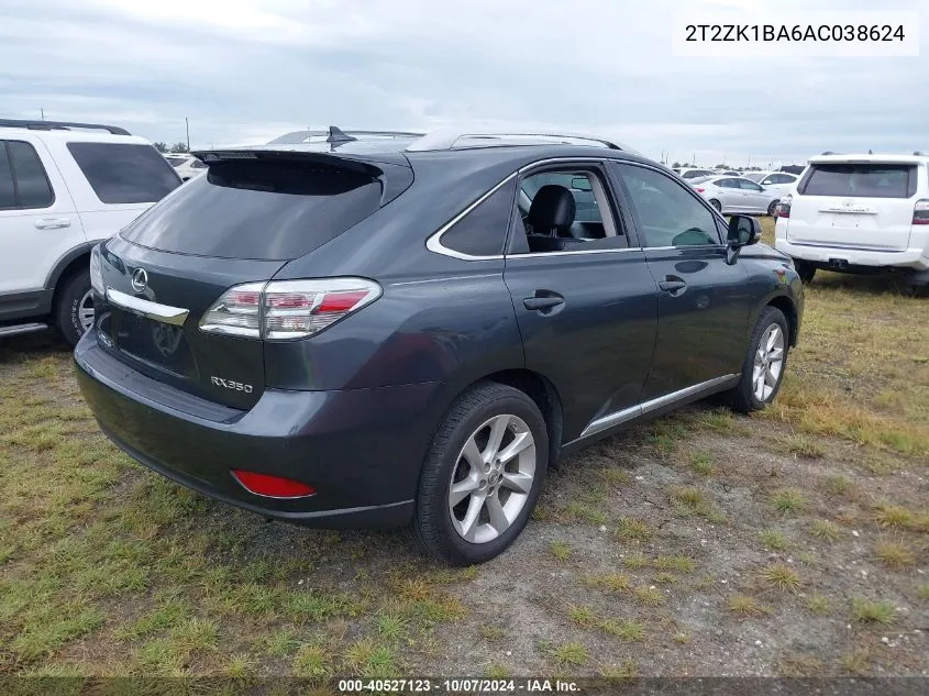 2010 Lexus Rx 350 VIN: 2T2ZK1BA6AC038624 Lot: 40527123