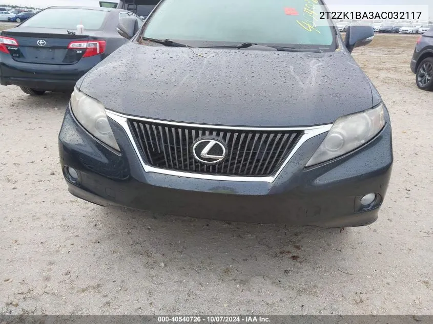 2010 Lexus Rx 350 VIN: 2T2ZK1BA3AC032117 Lot: 40540726