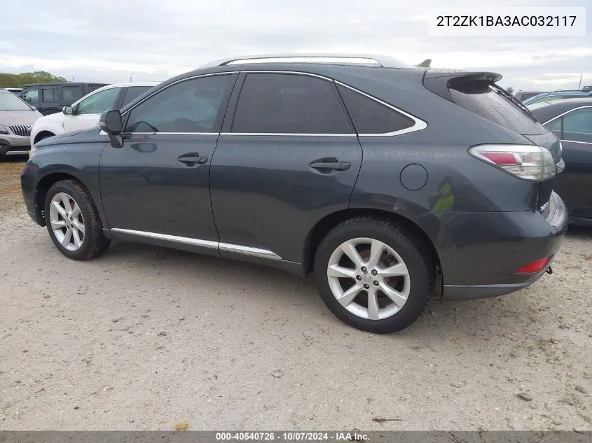 2010 Lexus Rx 350 VIN: 2T2ZK1BA3AC032117 Lot: 40540726