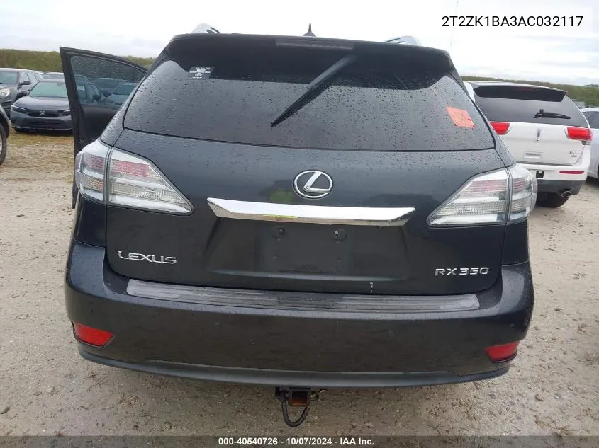 2010 Lexus Rx 350 VIN: 2T2ZK1BA3AC032117 Lot: 40540726