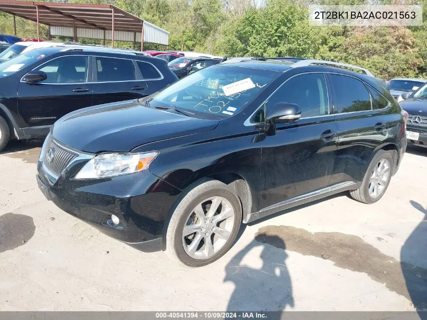 2010 Lexus Rx 350 VIN: 2T2BK1BA2AC021563 Lot: 40541394