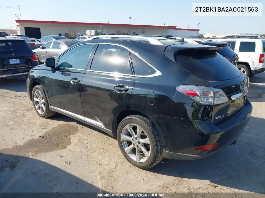 2010 Lexus Rx 350 VIN: 2T2BK1BA2AC021563 Lot: 40541394