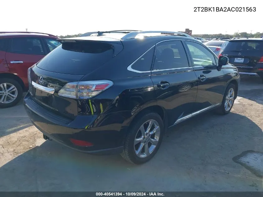 2010 Lexus Rx 350 VIN: 2T2BK1BA2AC021563 Lot: 40541394