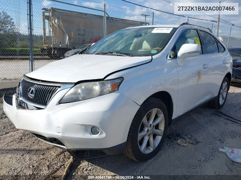 2010 Lexus Rx 350 VIN: 2T2ZK1BA2AC007466 Lot: 40541766