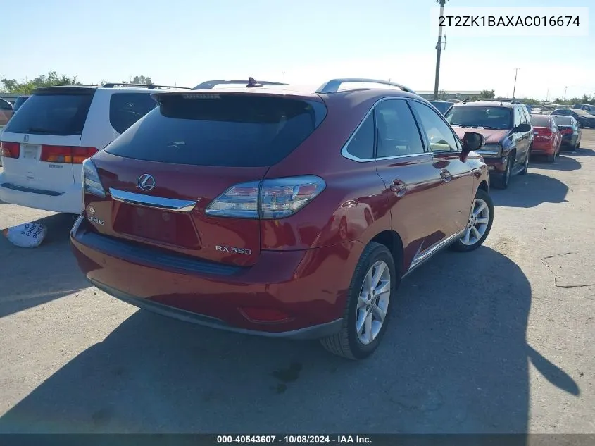 2T2ZK1BAXAC016674 2010 Lexus Rx 350