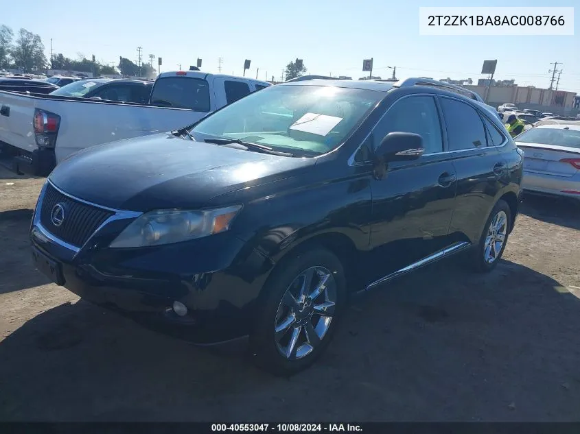 2010 Lexus Rx 350 350 VIN: 2T2ZK1BA8AC008766 Lot: 40553047