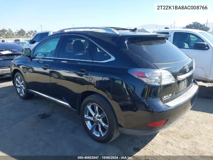 2010 Lexus Rx 350 350 VIN: 2T2ZK1BA8AC008766 Lot: 40553047