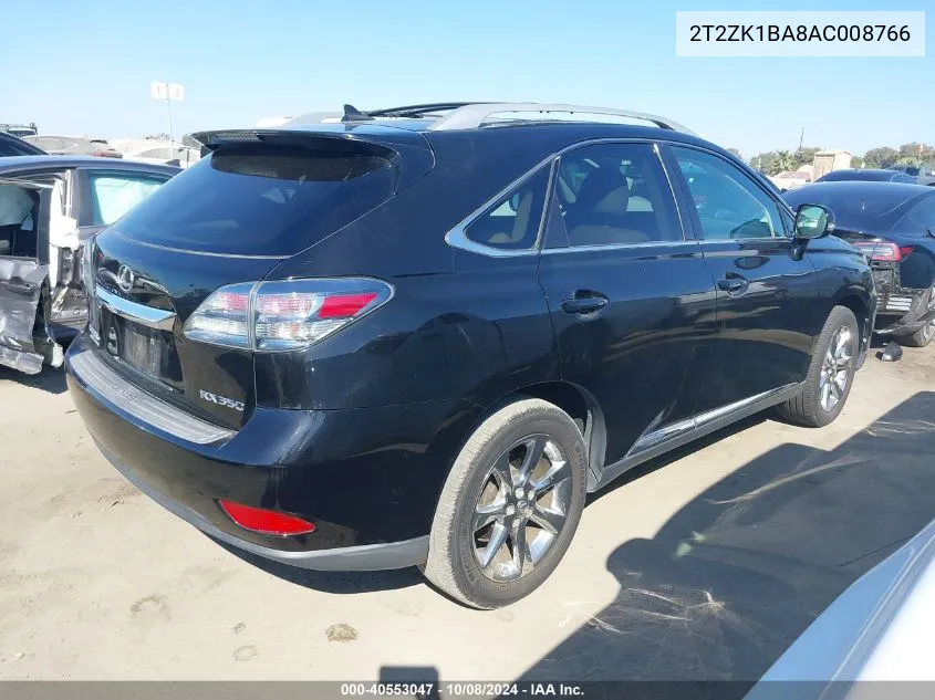 2010 Lexus Rx 350 350 VIN: 2T2ZK1BA8AC008766 Lot: 40553047