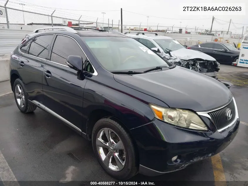 2010 Lexus Rx 350 VIN: 2T2ZK1BA6AC026263 Lot: 40588277